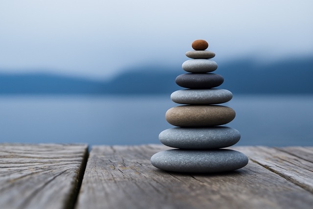 Ruhe und Balance